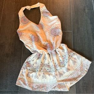 Bohemian Halter Romper with Mandala Print